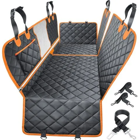 Car accessories Multiple Layers with Zipper Reflective Stripe Waterproof Easy Clean Oxford Pet Car Seat Cover for Dogs