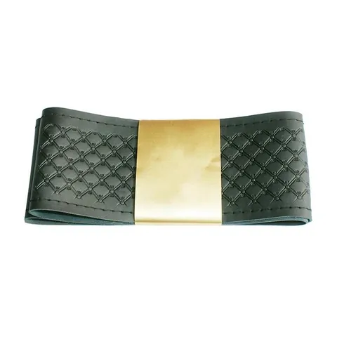 Car Accessories Hand Sewing Steering Wheel Cover Breathable Black Leather Steering Wheel Cover