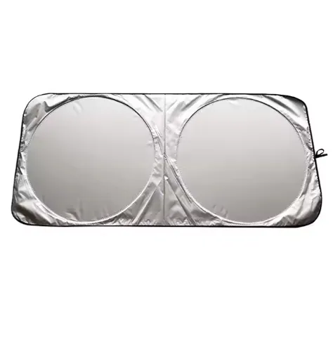 Wholesale Custom Logo Car Foldable Silver Polyester Sunshade for Car Interior Accessories