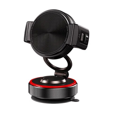 Double Fold Vacuum Suction Mount Magnetic Car Phone Holder Aluminum Alloy N52 Strong Magnet for 6 Inch Smartphones