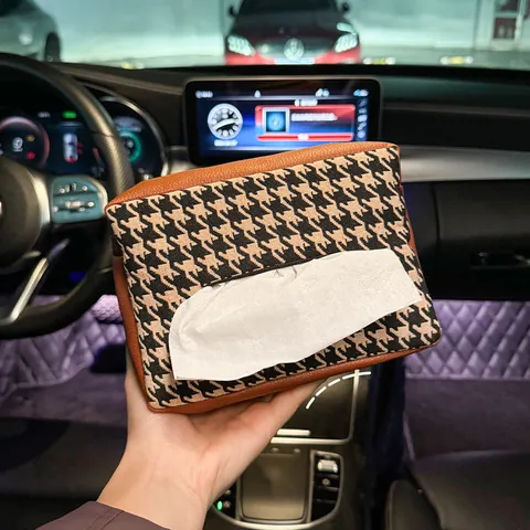 Regular Size Tissues Multi-Position Organizer in Cars Black Car Tissue Box